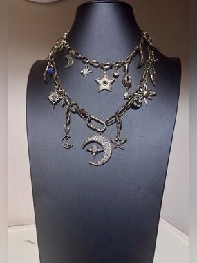 Free People Gold Maxamillion Charm Necklace
